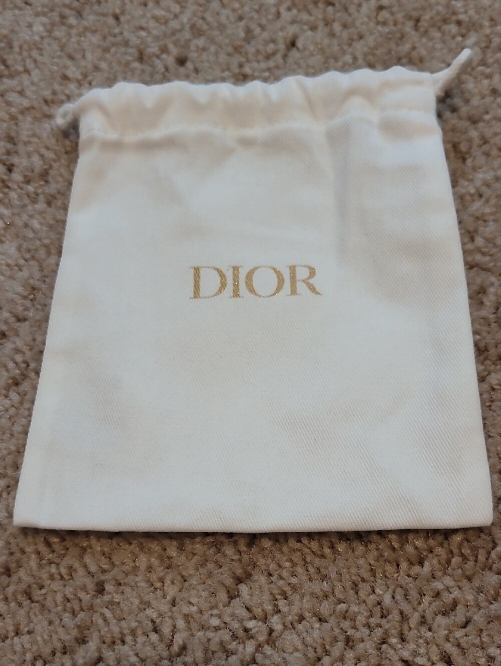 Christian Dior Vintage Gold-Tone Rhinestone Hoop Huggie Pierced Earrings - Picture 6 of 7